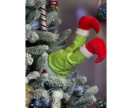 New Year's decoration Santa's legs 202404GU243 17x13x35 cm