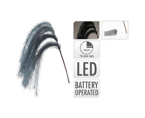 Christmas decoration branch 6 feathers 130 cm black