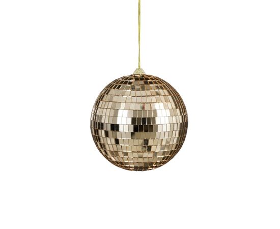 New Year's toy mirror ball champagne 15 cm 1pcs