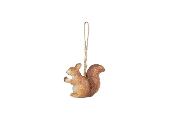 Christmas decoration squirrel brown - l6,5xw2,5xh5cm