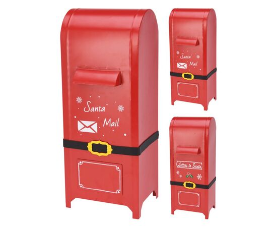 Christmas decoration "Mailbox" red 50 cm 2ass