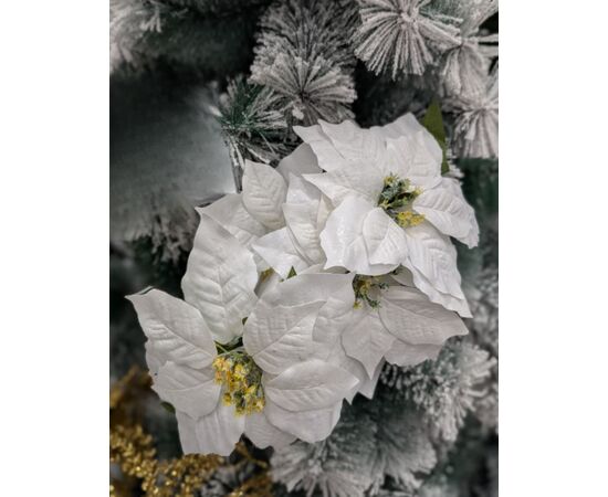 Decoration New Year poinsettia 202404GU314 45 cm