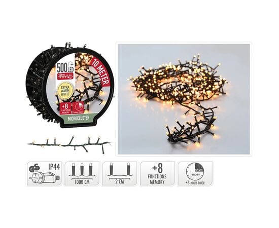 Christmas garland micro cluster 500led extra ww