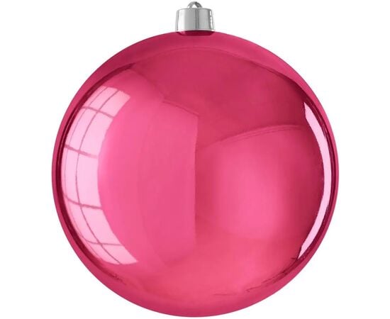 Christmas toy ball fuchsia shiny rose 25 cm