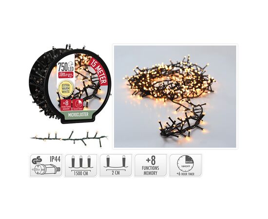 Christmas garland micro cluster 750led extra ww