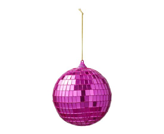 Christmas toy mirror ball 15 cm 2ass fuchsia