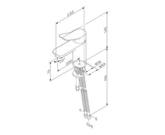 Washbasin faucet AM.PM X-Joy White Matt F85A02133