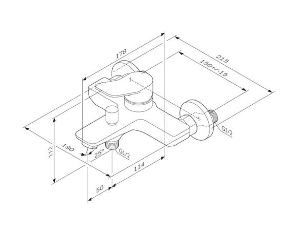 Bath mixer AM.PM X-Joy F85A10000 chrome