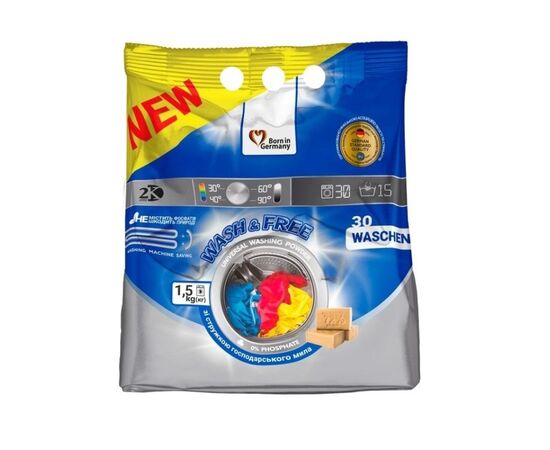 Washing powder Wash&Free 1,5kg 0616