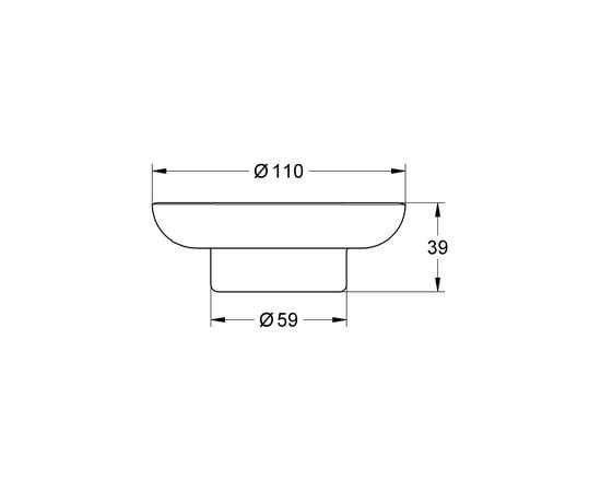 სასაპნე შუშის Grohe Bau Cosmopolitan 40368001 (სამაგრის გარეშე)