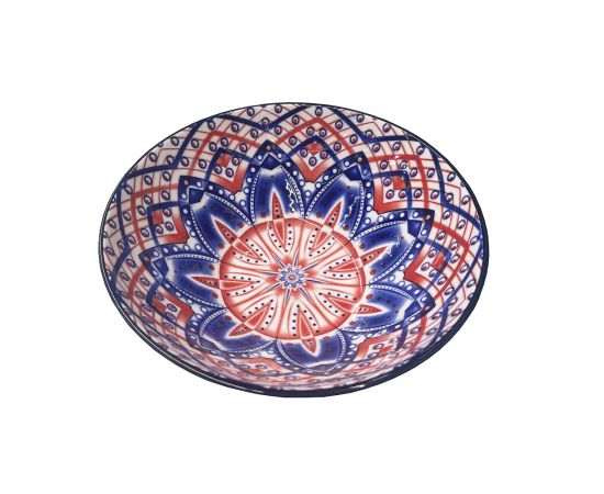 Deep plate ceramic DONGFANG QT005-11 22027 20cm blue/orange