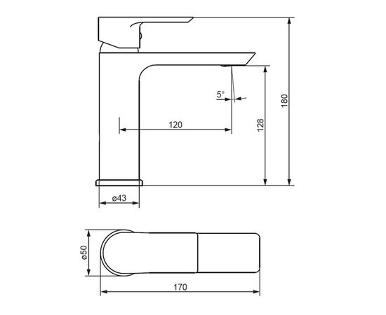 Washbasin mixer Damixa 470210000 Apollo Chrome