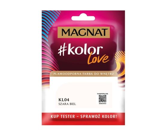 Краска-тест интерьерная Magnat Kolor Love 25 мл KL04 серо-белая