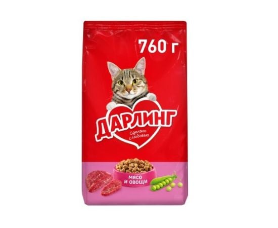 Dry cat food Darling beef and vegetables 760g