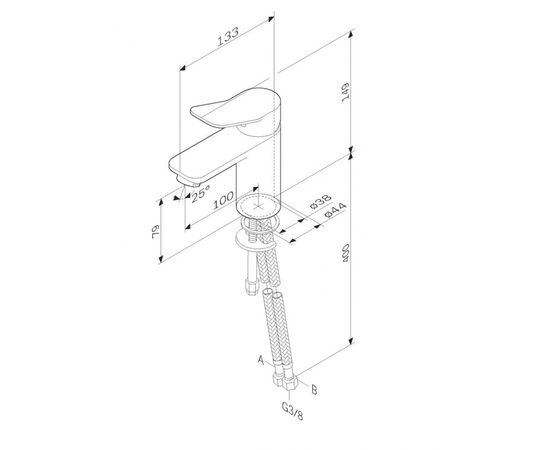 Washbasin faucet AM.PM X-Joy Black Matt F85A02122