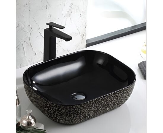 Умывальник накладной Osis Art basin 8432WSW black 50x39,5x14,5 см