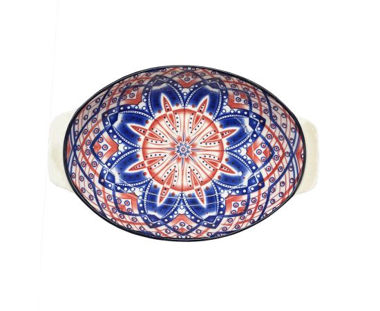 Ceramic plate DONGFANG QT039-11 22041 31cm blue/orange