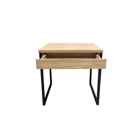 Computer table 73x50x75 cm HALLDOR LIGHT WOOD BLACK LEG