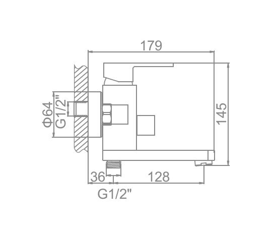 აბაზანის შემრევი Golden Rose GR33202