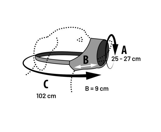 Muzzle Flamingo XL neck45-102cm nose25-27cm black