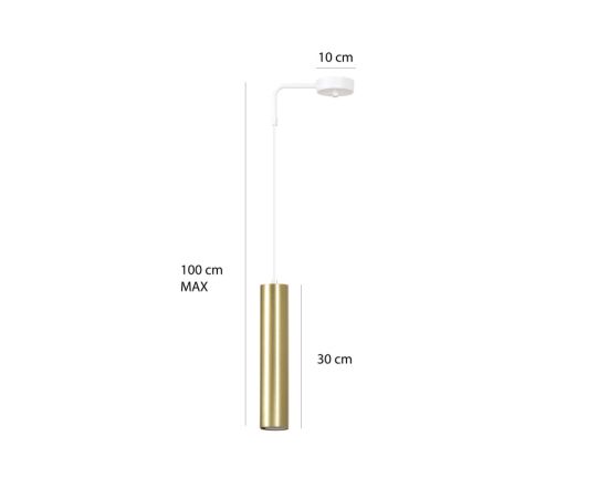 Hanger EMIBIG Goldi 1 GU10 1x MAX 30W white gold