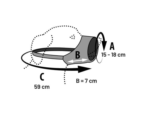 Muzzle Flamingo S neck35-59cm nose15-18cm black