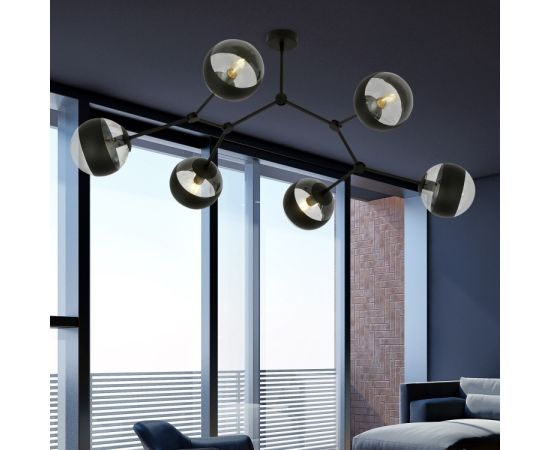 Chandelier EMIBIG SPACE 6 E14 6x MAX 40W black stripe