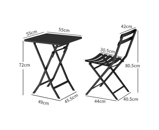 Garden furniture set table 2 chairs