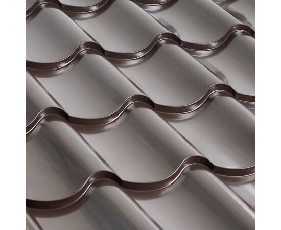 Metal tile 0.45x1180x2000 mm 2.36 m² dark chocolate