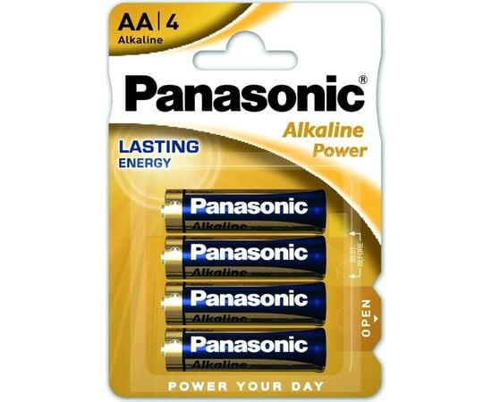 Battery Alcaline Panasonic Alkaline Power LR6 AA 4 pcs.