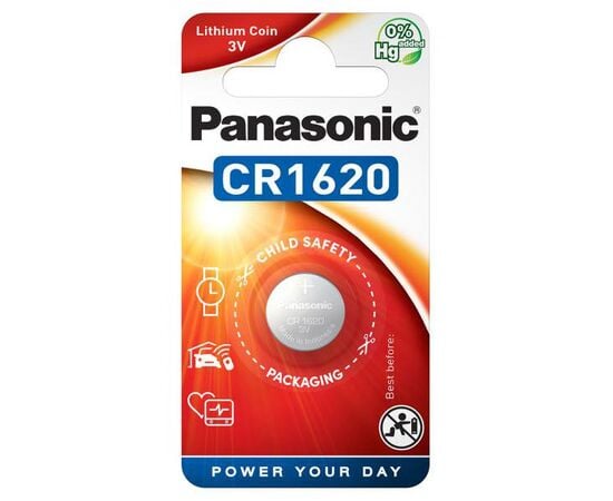 ლითიუმის ელემენტი Panasonic CR1620