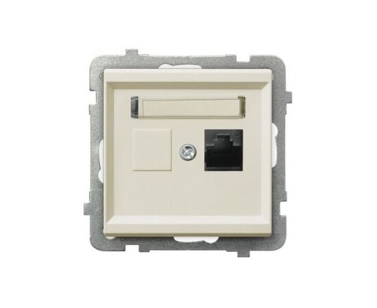 Розетка компьютерная Ospel Sonata GPK-1R/K/m/27 RJ45 Cat 5e 1 местная бежевая