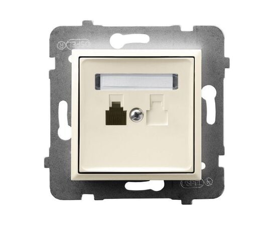 Telephone socket Ospel Aria GPT-1U/m/27 1 sectional beige