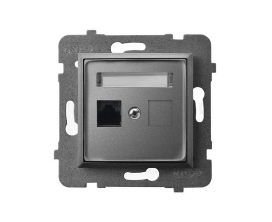 Computer socket Ospel Aria GPK-1U/K/m/70 RJ45 Cat 5e 1 sectional gray matt