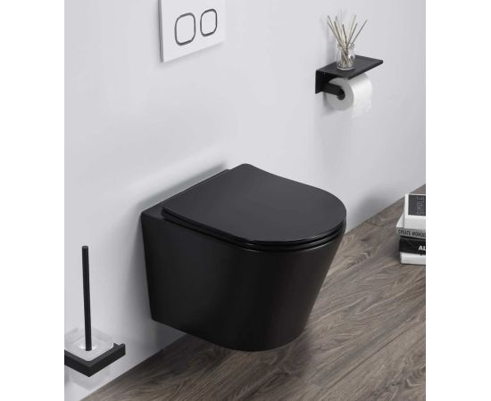 Wall hung toilet Pate B2330MB Rimless Matt black