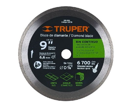 Diamond blade Truper Continuous DID-190 230 mm