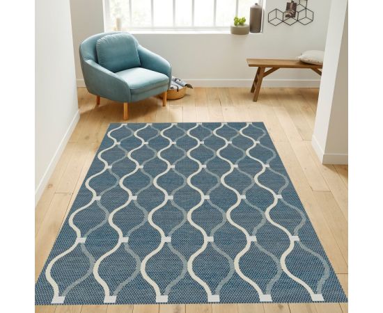 ხალიჩა DCcarpets Terazza 21110 Ivory/Silver/Blue 80x150 სმ