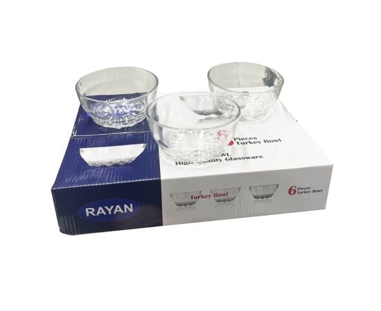 Set of glass bowls R.A.Y.A.N RYG2037 6pcs 260ml