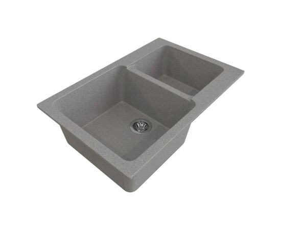 Kitchen sink dark gray marble Gammastone G-13