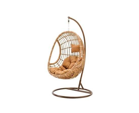 Hanging chair beige 85x120x70 cm