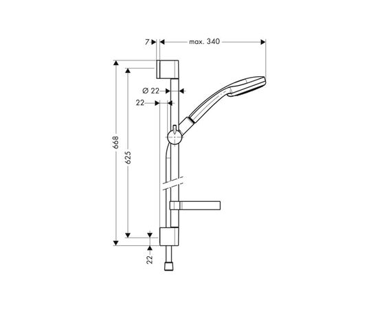 Душевой комплект Hansgrohe 26275000