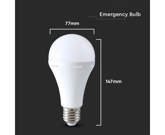 Lamp V-TAC 12W A80 4000K E27 7794 with battery