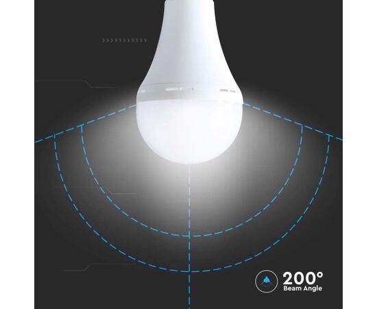 Lamp V-TAC 12W A80 4000K E27 7794 with battery