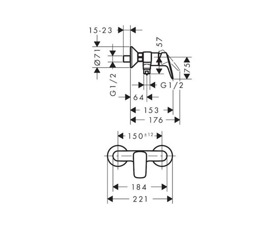 Shower mixer Hansgrohe 71600000