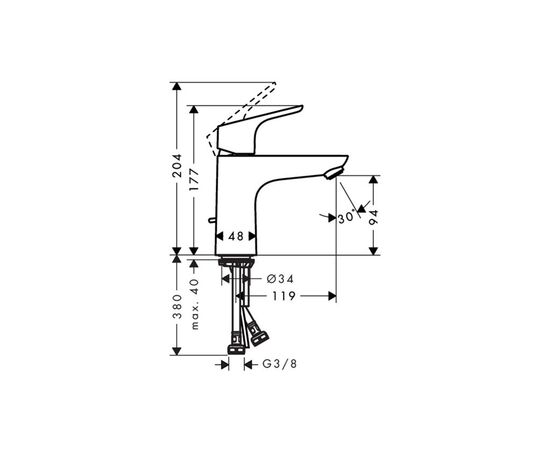 ხელსაბნის შემრევი Hansgrohe 31806000