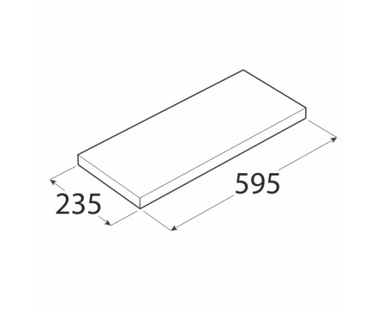 Полка со скрытым креплением венге VELANO 65084 595x235 мм