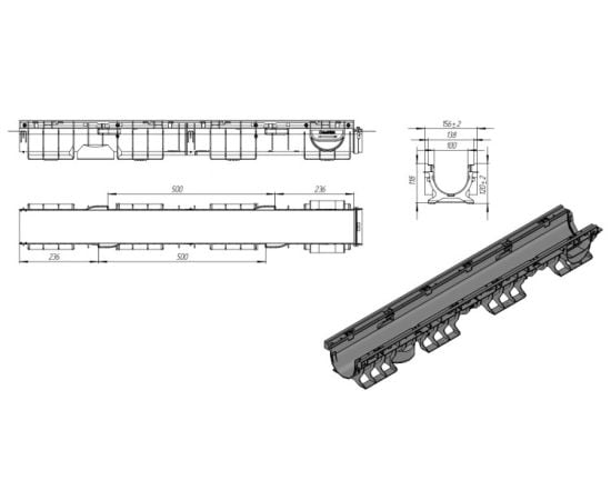 Tray Standartpark PolyMax Basic ЛВ-10.16.12-ПП (8020-M)