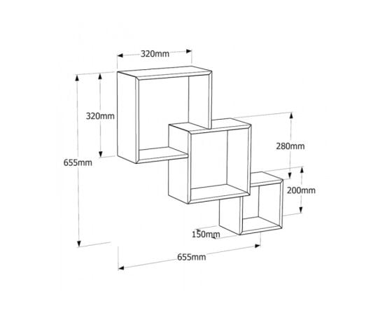 Modular shelf FIS 67311 655x655 mm