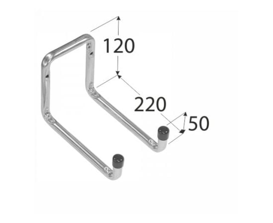 Крюк двойной Domax H2U220 120x220x50 мм