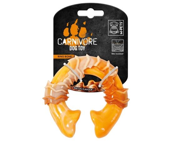 Dog toy ring bone with bacon taste M-Pets CARNIVORE 14x13,7x4,1cm